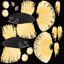 Yellow Crowntail Betta Fish Diving Animated Rigged for Maya