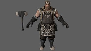 3D ready blacksmith character model