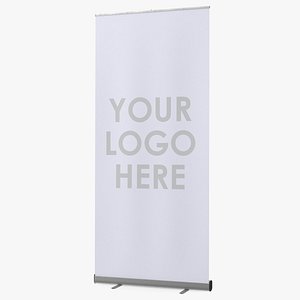 Roll Up Banner Stand 3D model