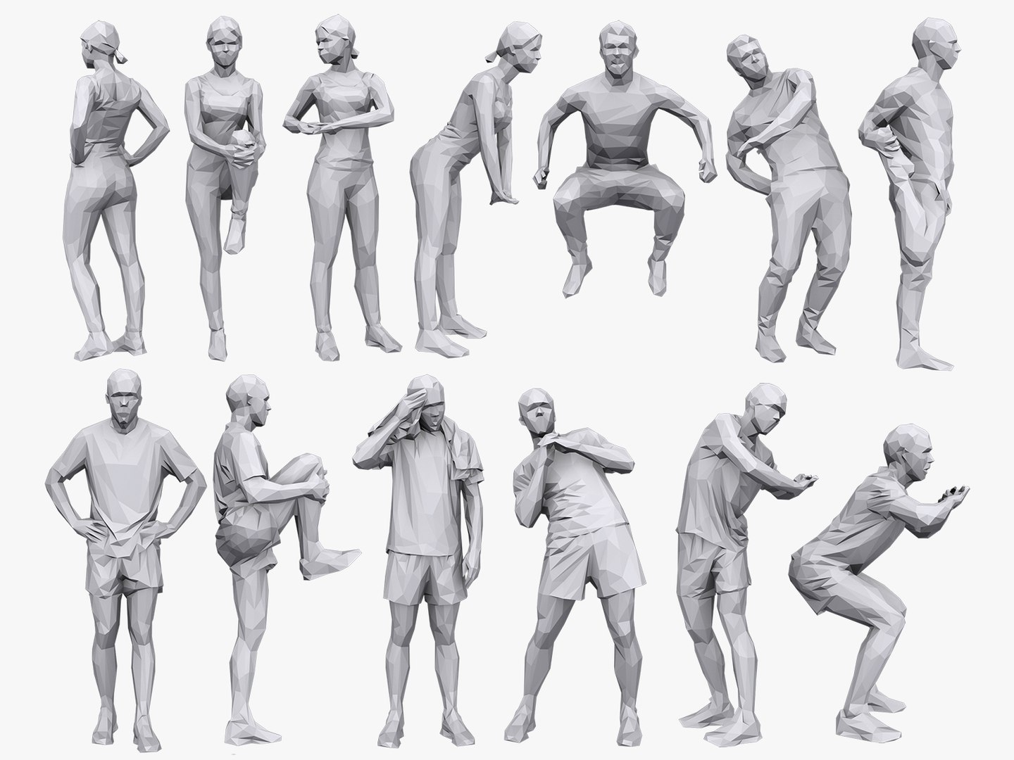 3D people fitness pack - TurboSquid 1239172