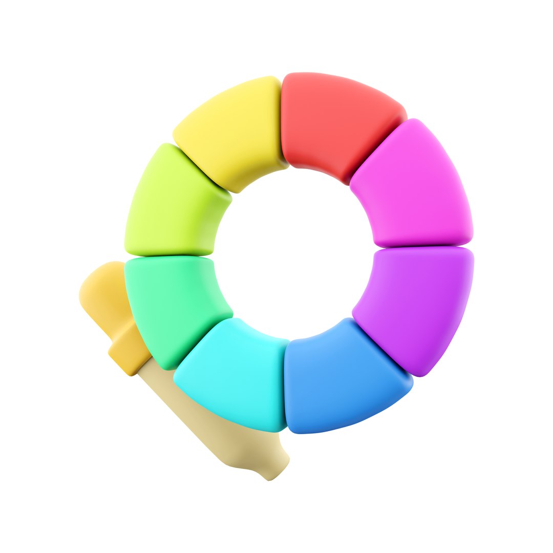 3d Colorful Swimming Pool Ring Icon 3D Model - TurboSquid 2074938