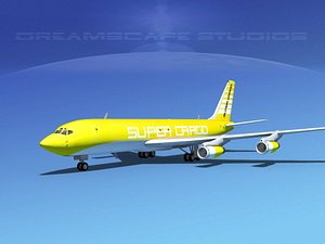 3d 707-320 airlines boeing 707 model