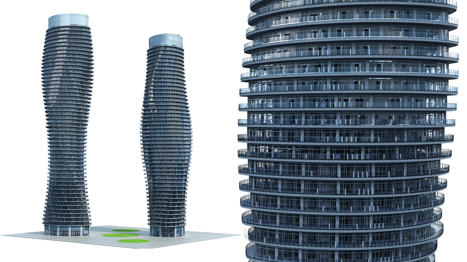 Absolute World Towers 3D model preview