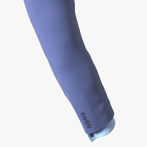 Detached Suit Sleeve with Blue Shirt Cuff Blue