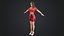 Women in red sequined dress