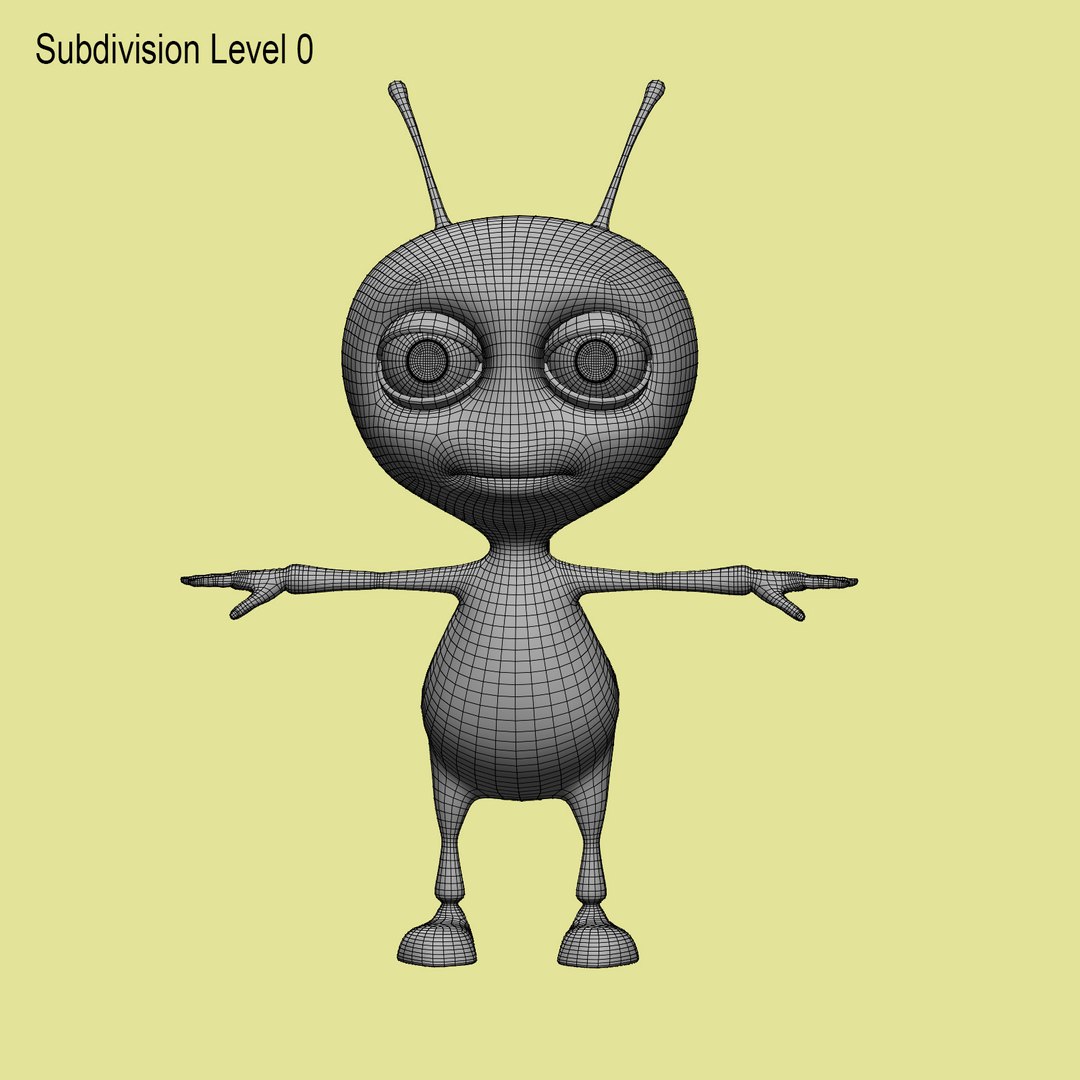 3d Model Of Cartoon Bee