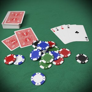 3ds max poker card chips