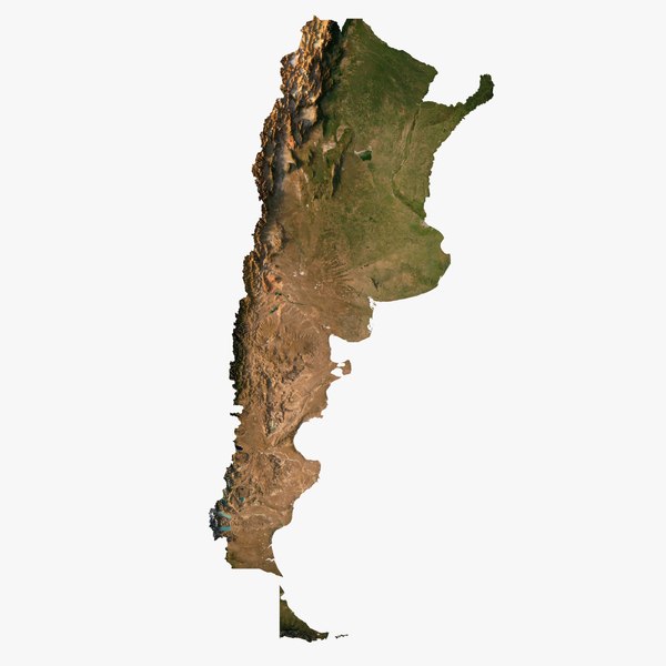 3D Relief map of Argentina 3D model