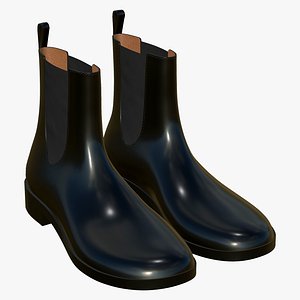 3D Leather Boots Modern model