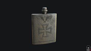 wwii alcohol canteen model