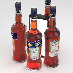 aperol alcohol bottle 3D model