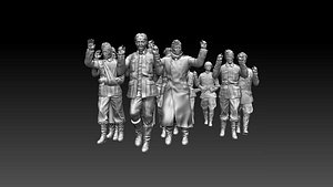 3D captured German soldiers model