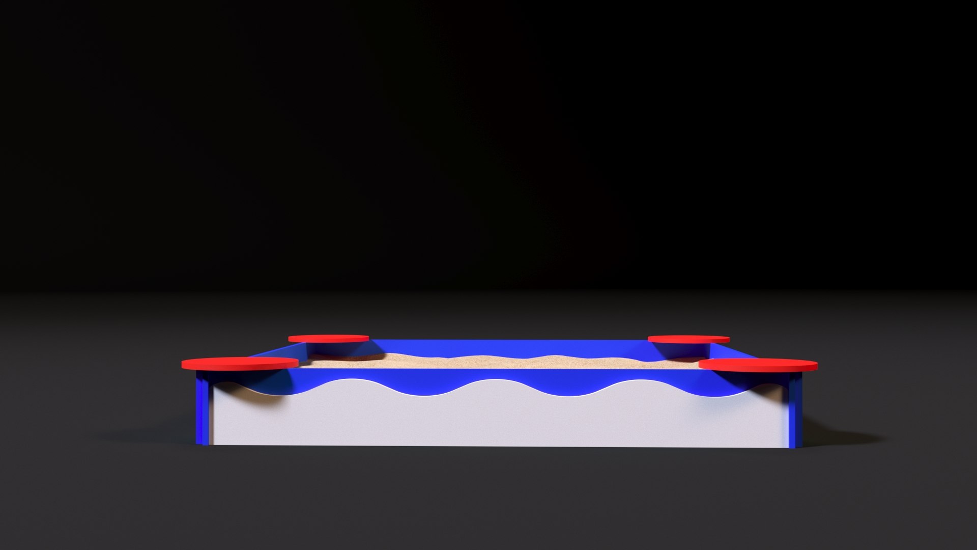 3D Sandbox With Waves Model - TurboSquid 1777420