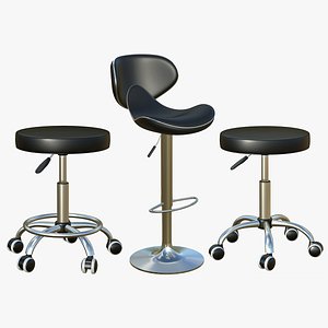 3D Bar Stool Chair V61 model