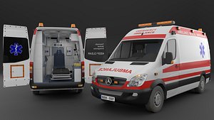 Ambulance Rigged 3D model