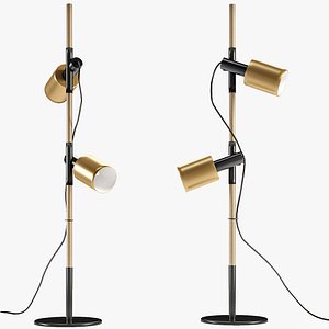 Carson floor lamp brushed brass