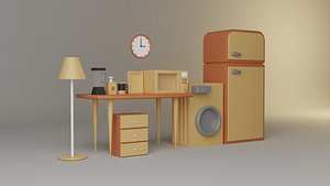 Kitchen Scene Models Pack 3D