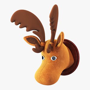 fabric moose head trophy 3D model