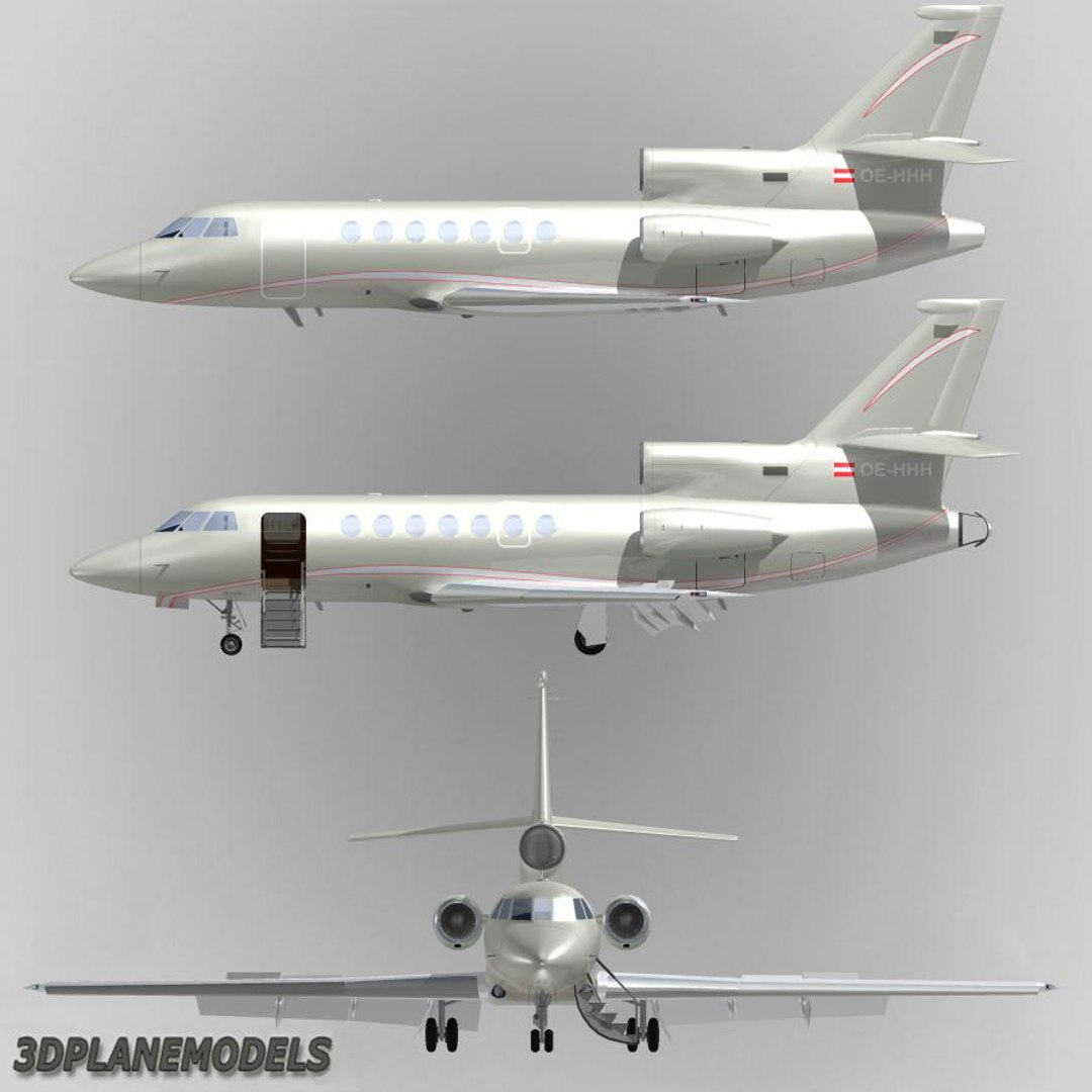 Dassault Falcon 50 Global 3d Model