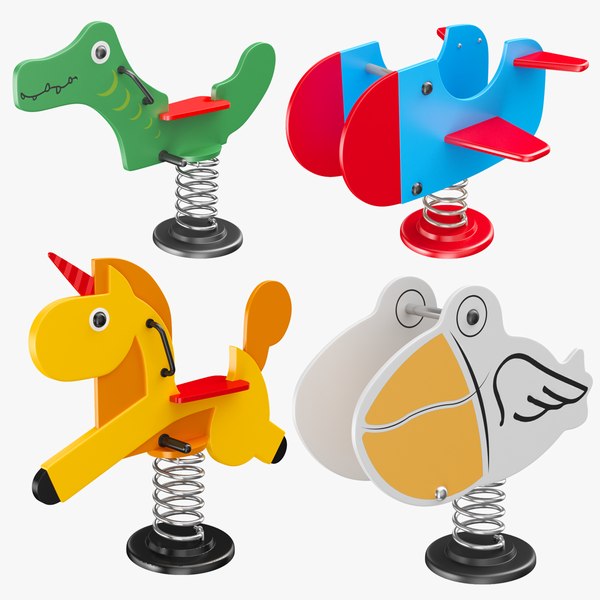 3D PBR Outdoor Spring Swing Playground Toy C - TurboSquid 2077304