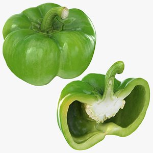 3D model Green Bell Pepper Collection