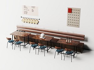 Industrial Cafe Dining Area And Coffee Shop Scene