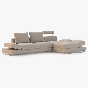 Divani Casa Vasto Modern Fabric Sectional Sofa