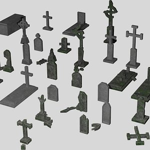 Old and new gravestone asset