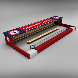3d stadium baseball dugout