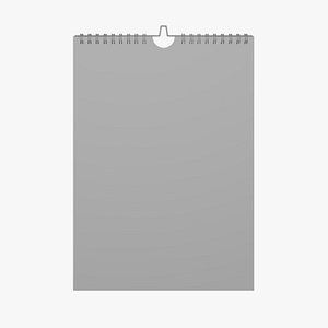 Basic Wall Calendar - Geometry Only No Textures No Materials 3D
