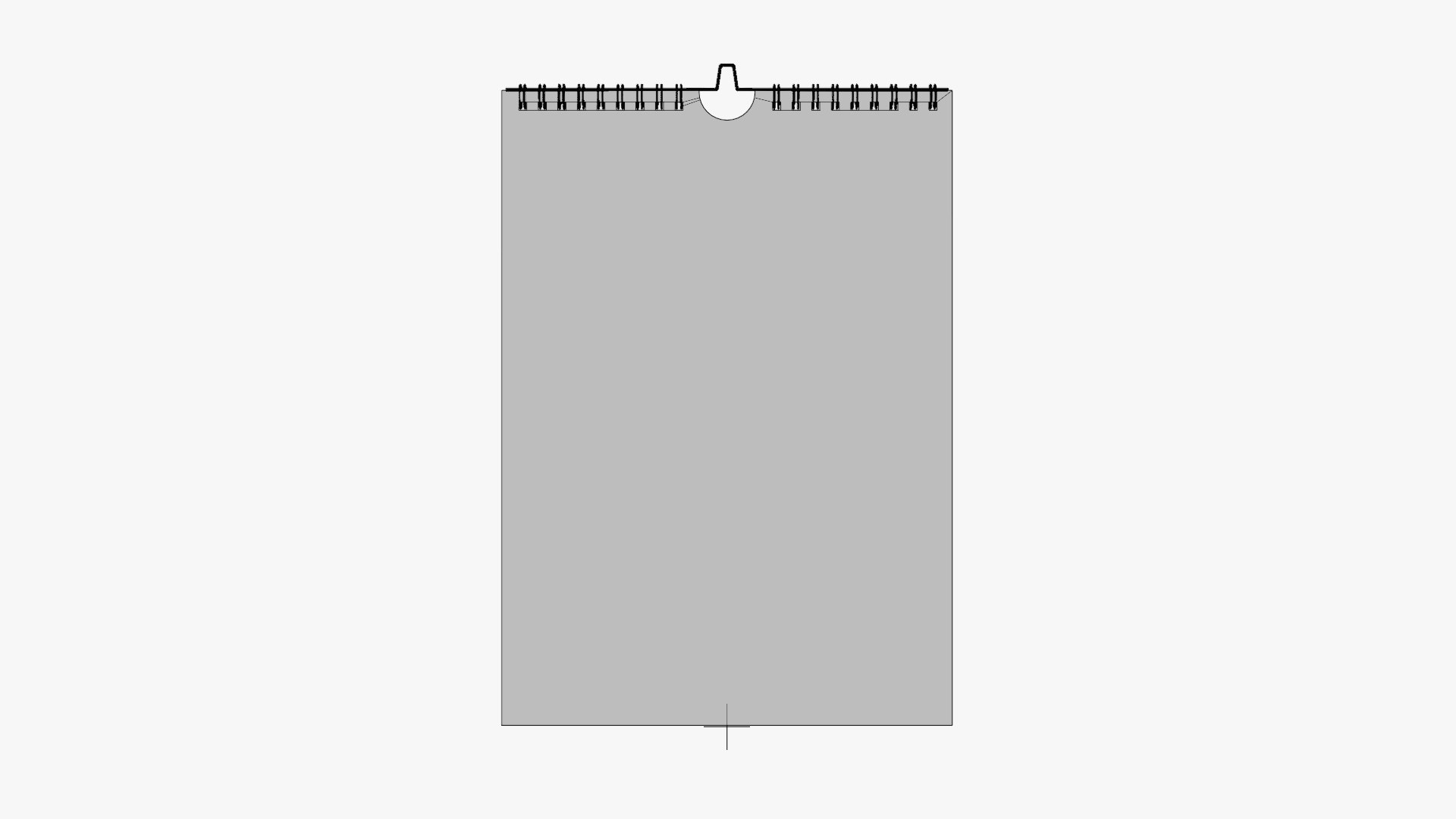 Basic Wall Calendar - Geometry Only No Textures No Materials 3D ...