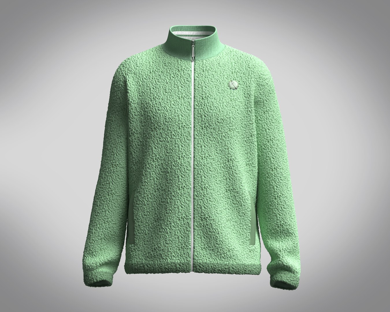 3D Model Jacket Green Sherpa - TurboSquid 1937888