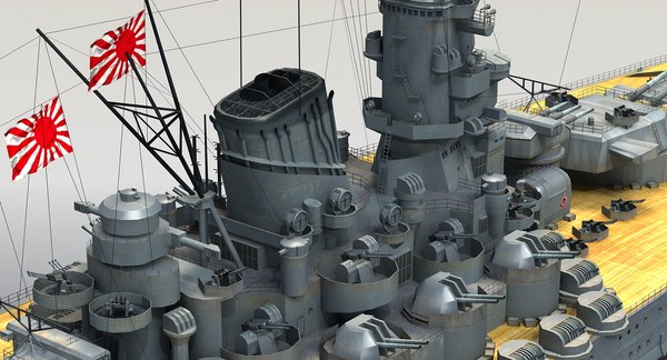 3D ijn yamato japanese battleship model - TurboSquid 1211350