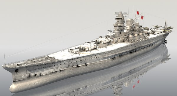 3D Ijn Yamato Japanese Battleship Model - TurboSquid 1211350