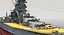 3D ijn yamato japanese battleship model