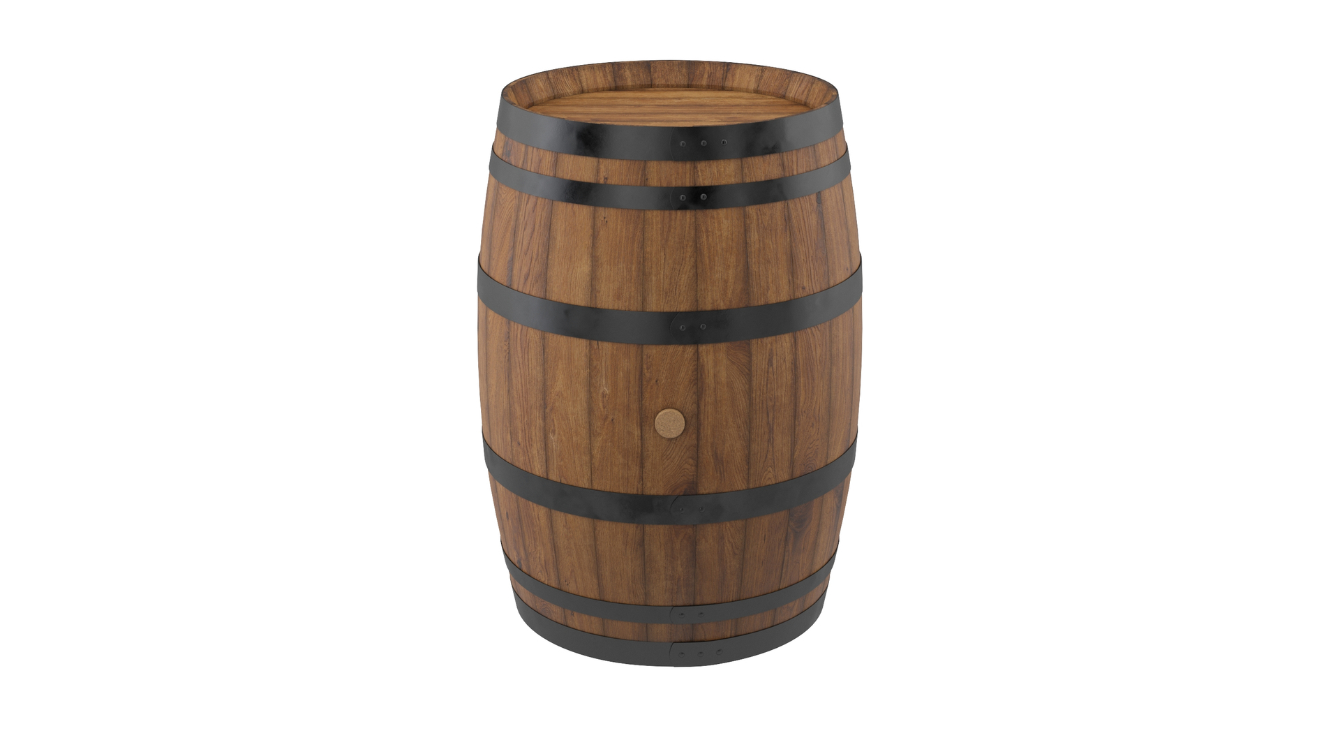 3D Wooden Barrel Model - TurboSquid 2046418