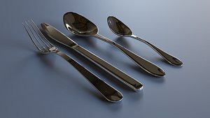 Low Poly Cutlery