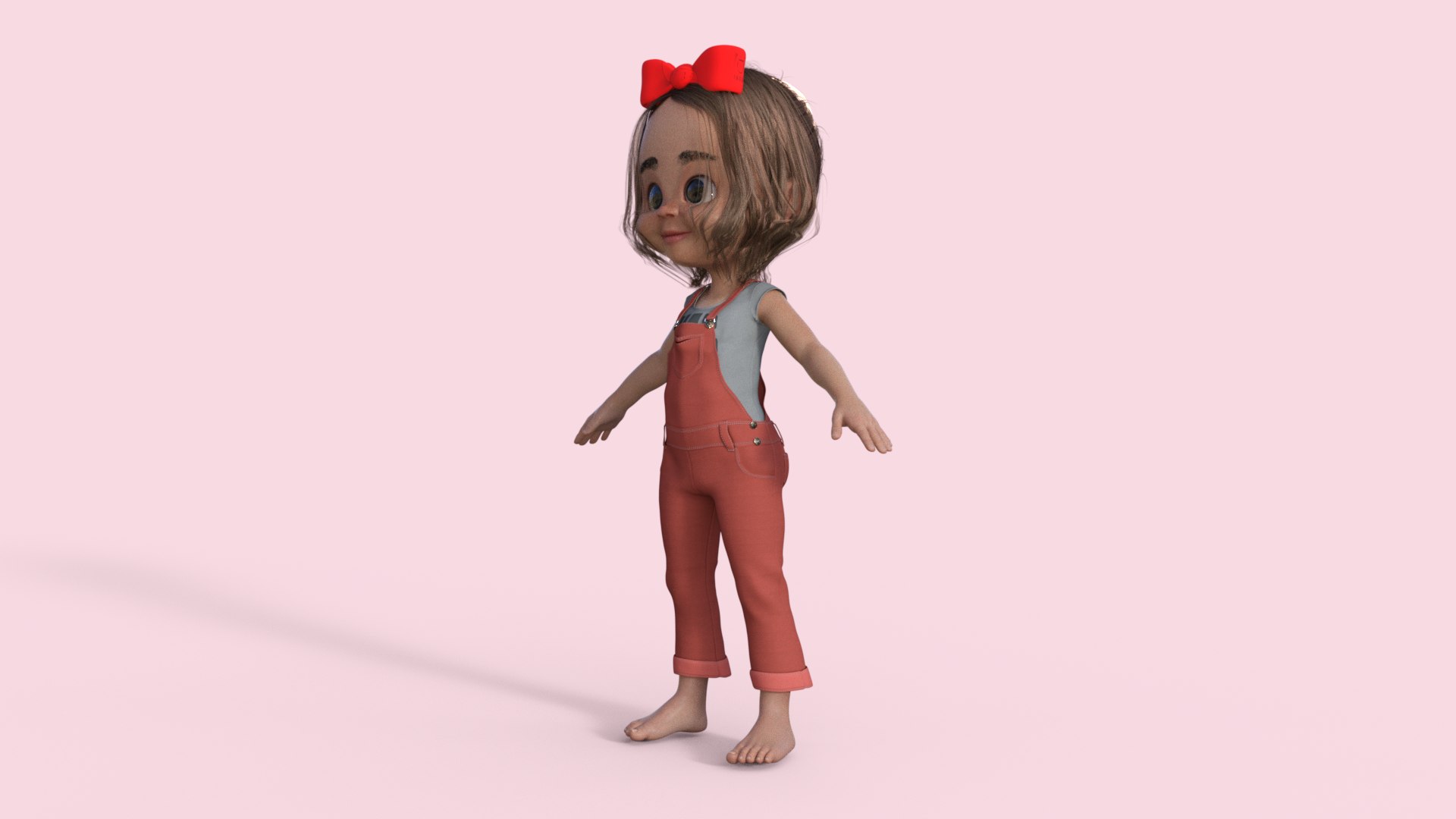Cartoon Little Girl Rigged model - TurboSquid 1977064