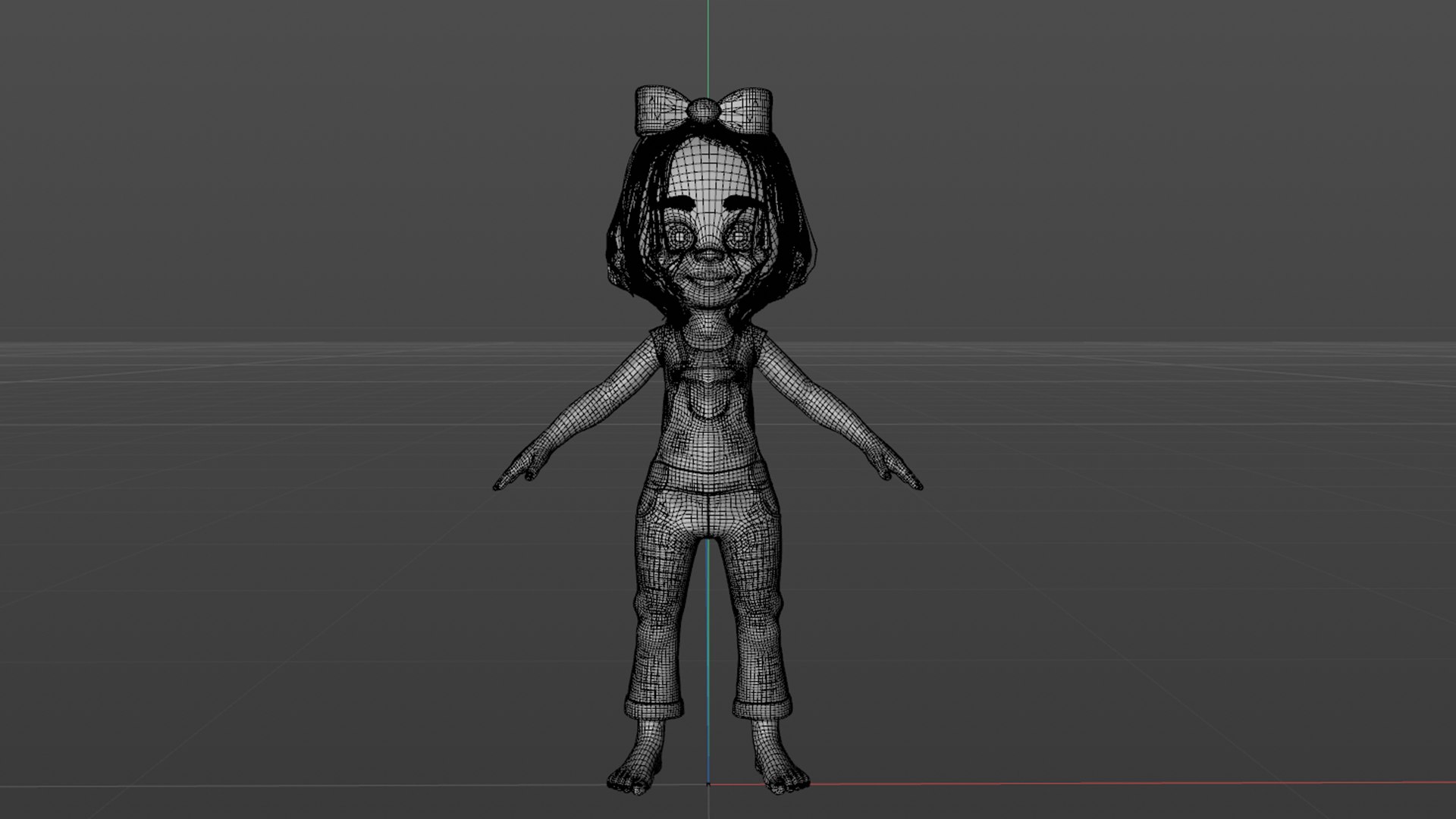 Cartoon Little Girl Rigged model - TurboSquid 1977064
