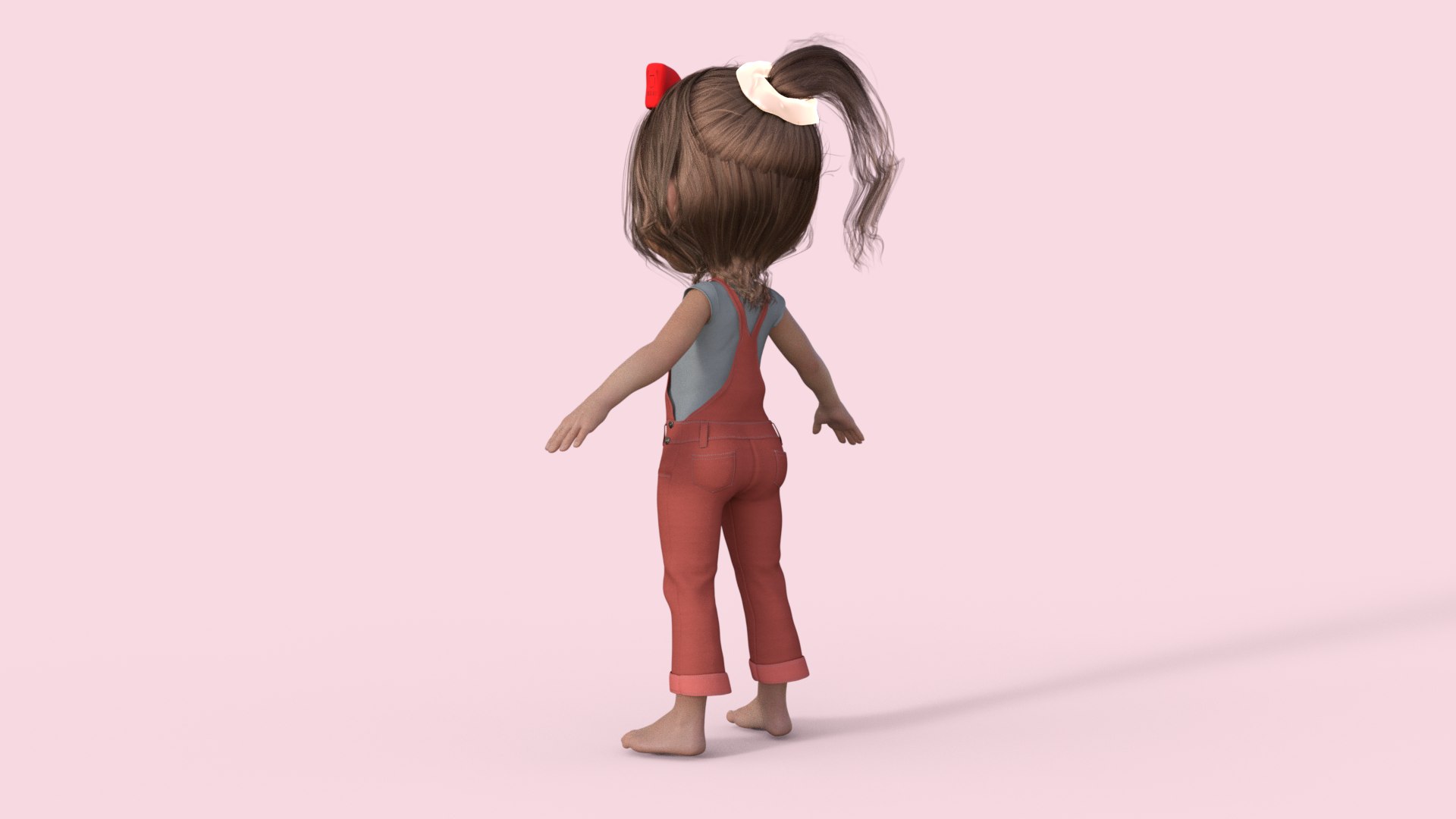 Cartoon Little Girl Rigged model - TurboSquid 1977064