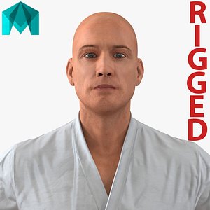 Karate Fighter Rigged for Maya