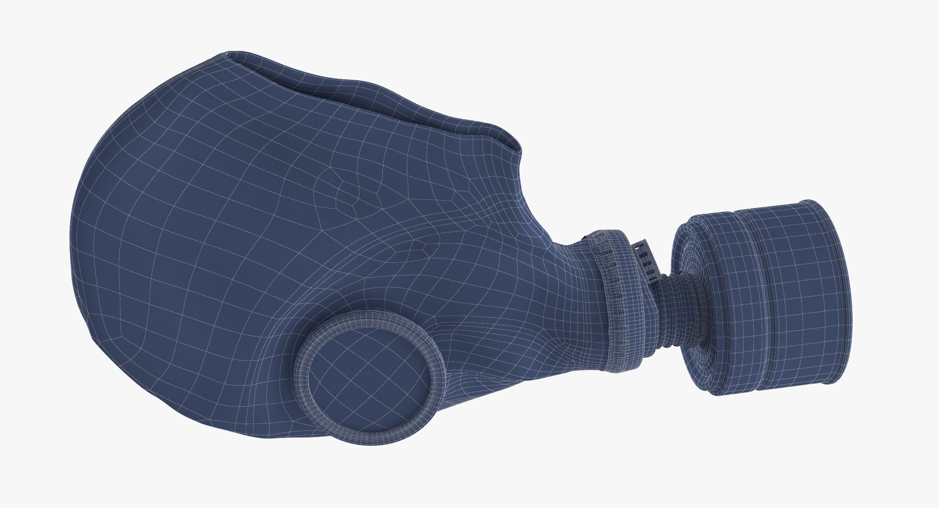 3d gas mask laying model