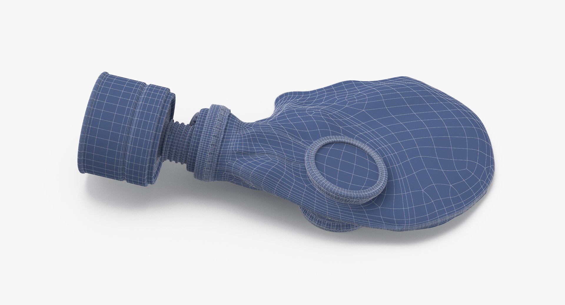 3d Gas Mask Laying Model
