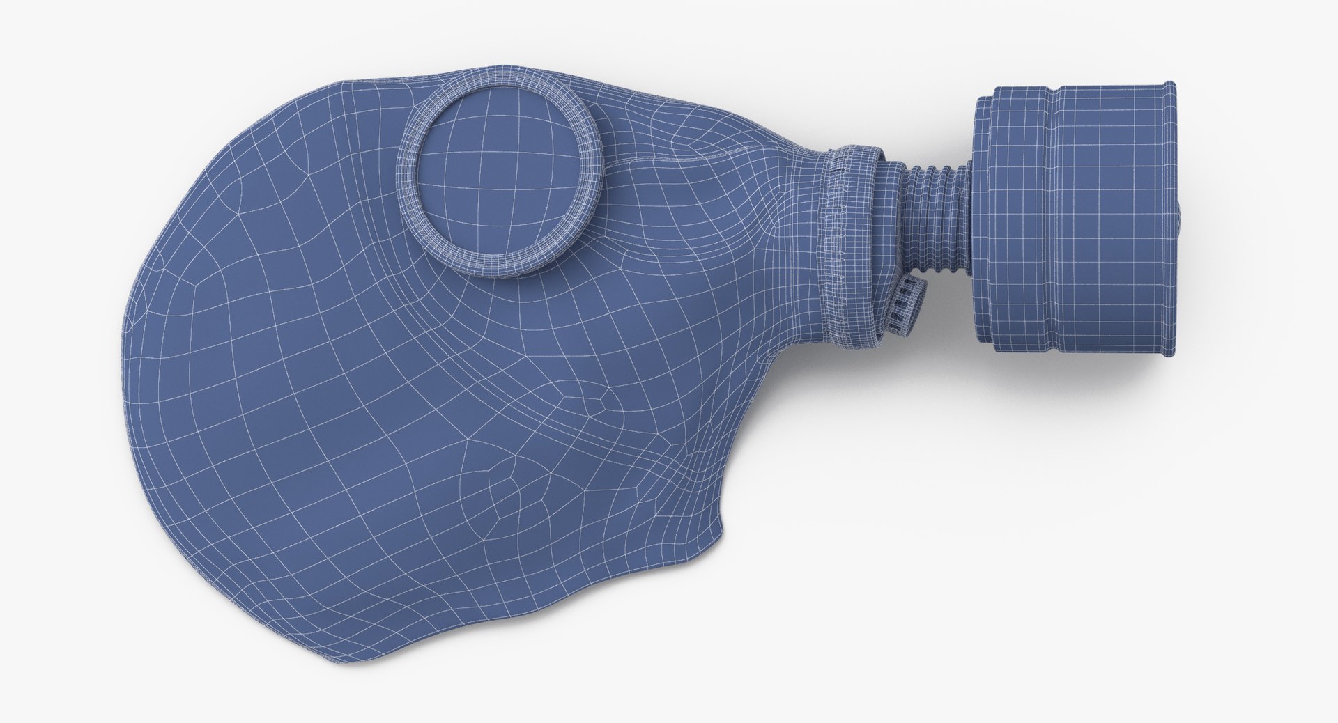 3d gas mask laying model