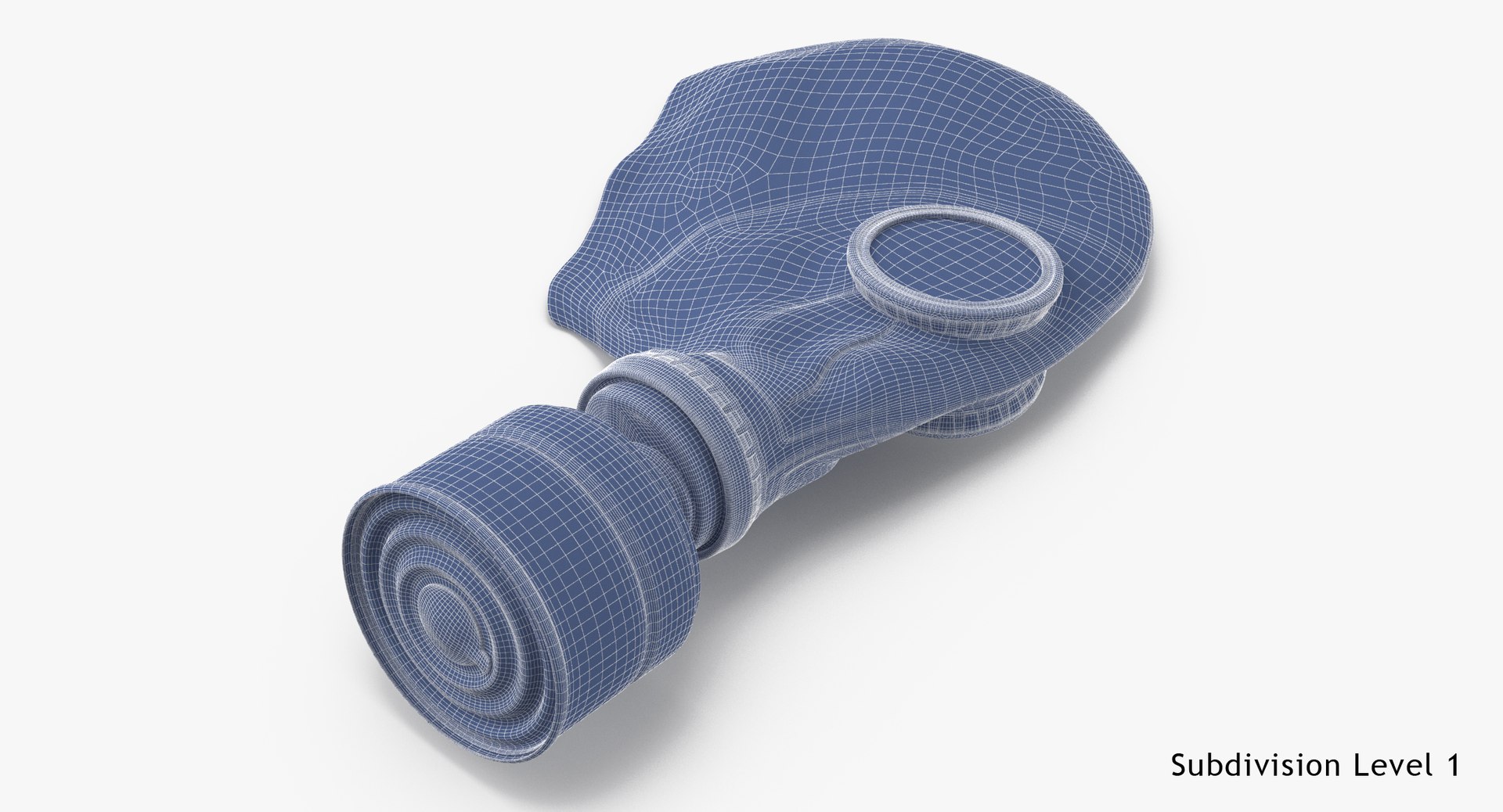 3d gas mask laying model