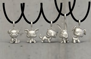 pendant necklaces jewelry model