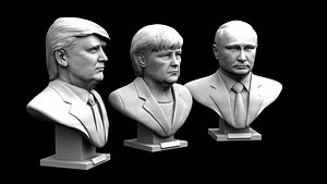 Donald Trump, Angela Merkel, Vladimir Putin(1)