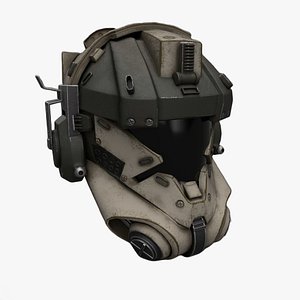 3D sci-fi helmet