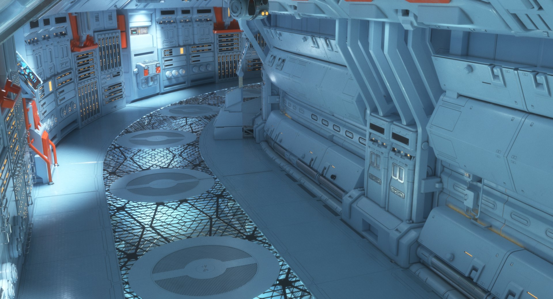 3d Futuristic Command Center Corridor Model - Turbosquid 1416519