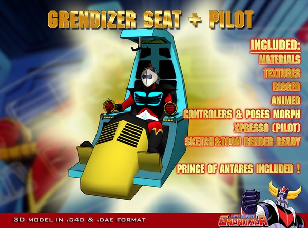 3d model grendizer goldorak goldrake